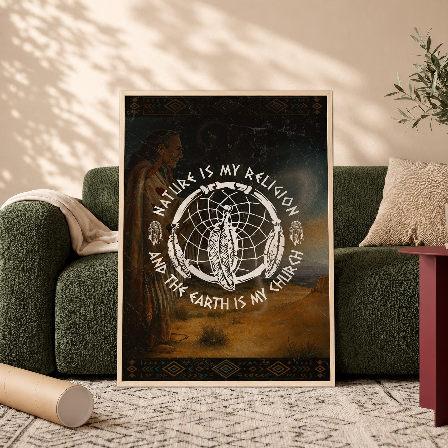Nature Is My Religion, The Earth Is My Church - Dreamcatcher Poster/Canvas