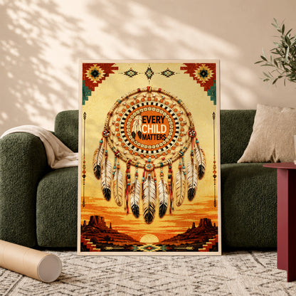 Every Child Matters Dreamcatcher Wall Art- Boho Canvas Print Gift