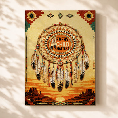 Every Child Matters Dreamcatcher Wall Art- Boho Canvas Print Gift