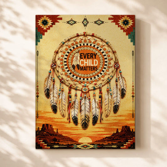 Every Child Matters Dreamcatcher Wall Art- Boho Canvas Print Gift