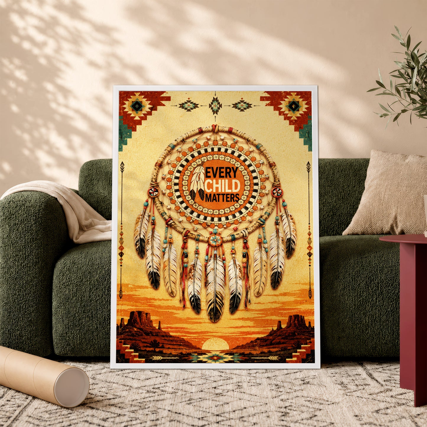 Every Child Matters Dreamcatcher Wall Art- Boho Canvas Print Gift