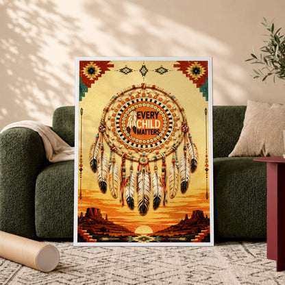 Every Child Matters Dreamcatcher Wall Art- Boho Canvas Print Gift