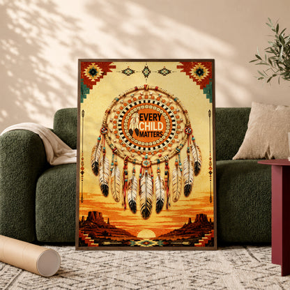 Every Child Matters Dreamcatcher Wall Art- Boho Canvas Print Gift