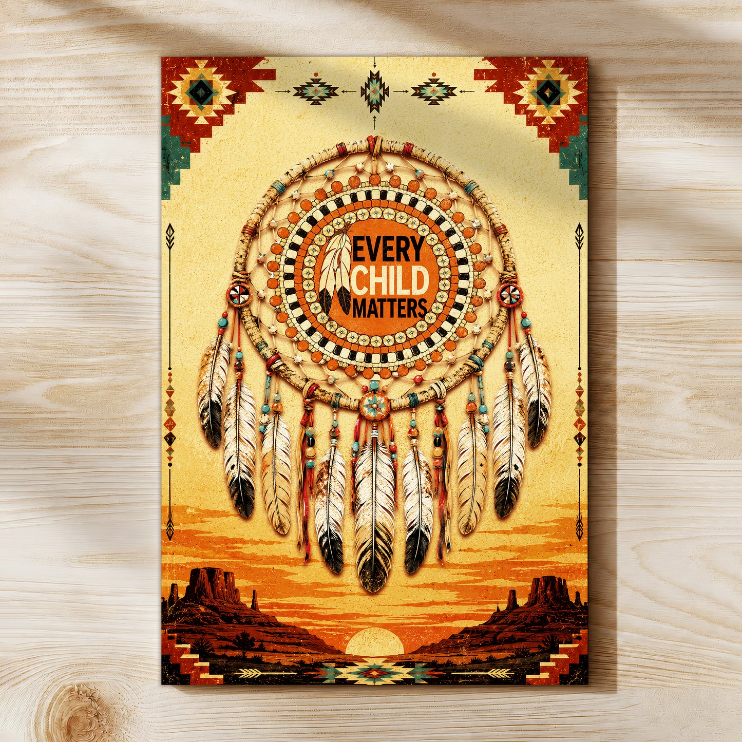 Every Child Matters Dreamcatcher Wall Art- Boho Canvas Print Gift