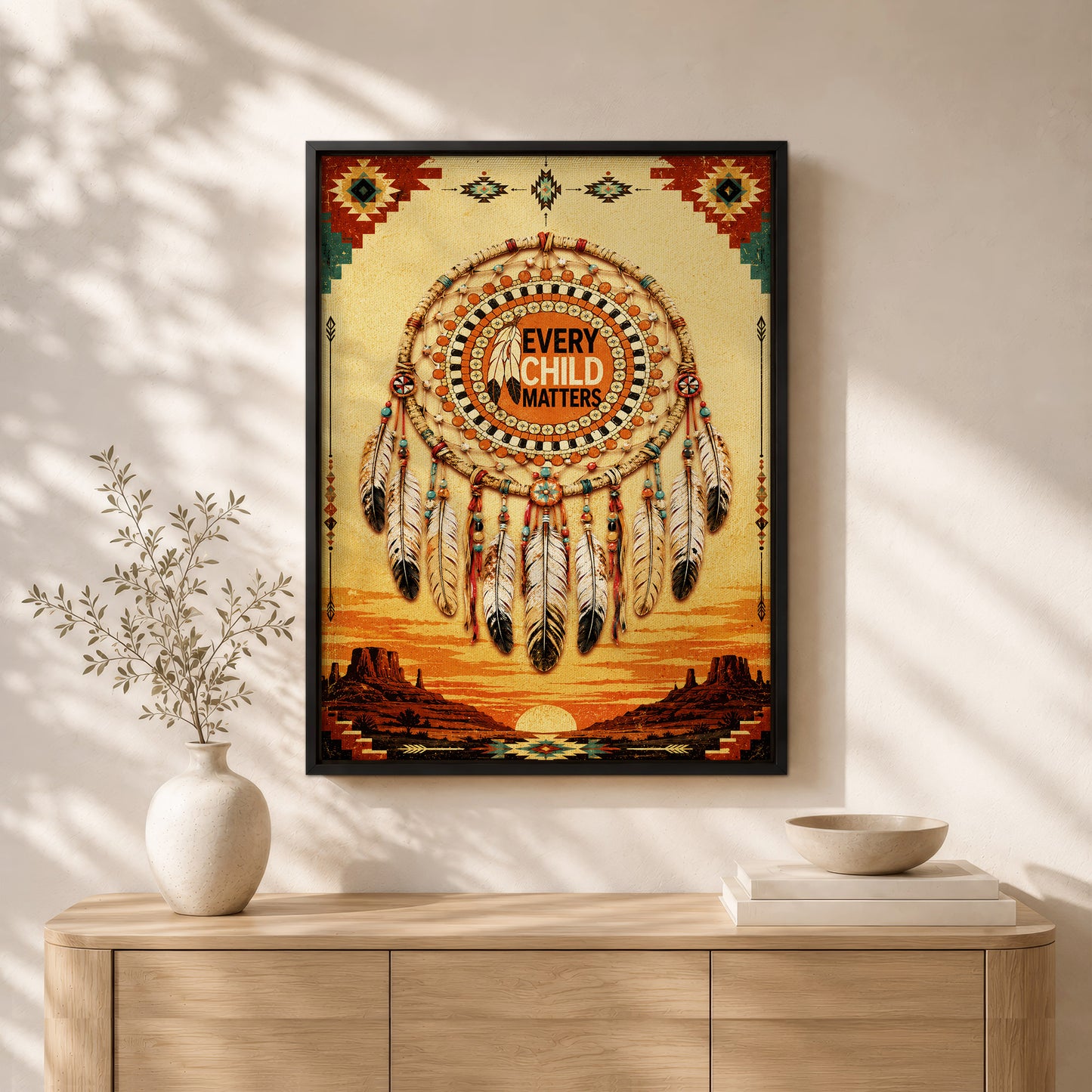 Every Child Matters Dreamcatcher Wall Art- Boho Canvas Print Gift