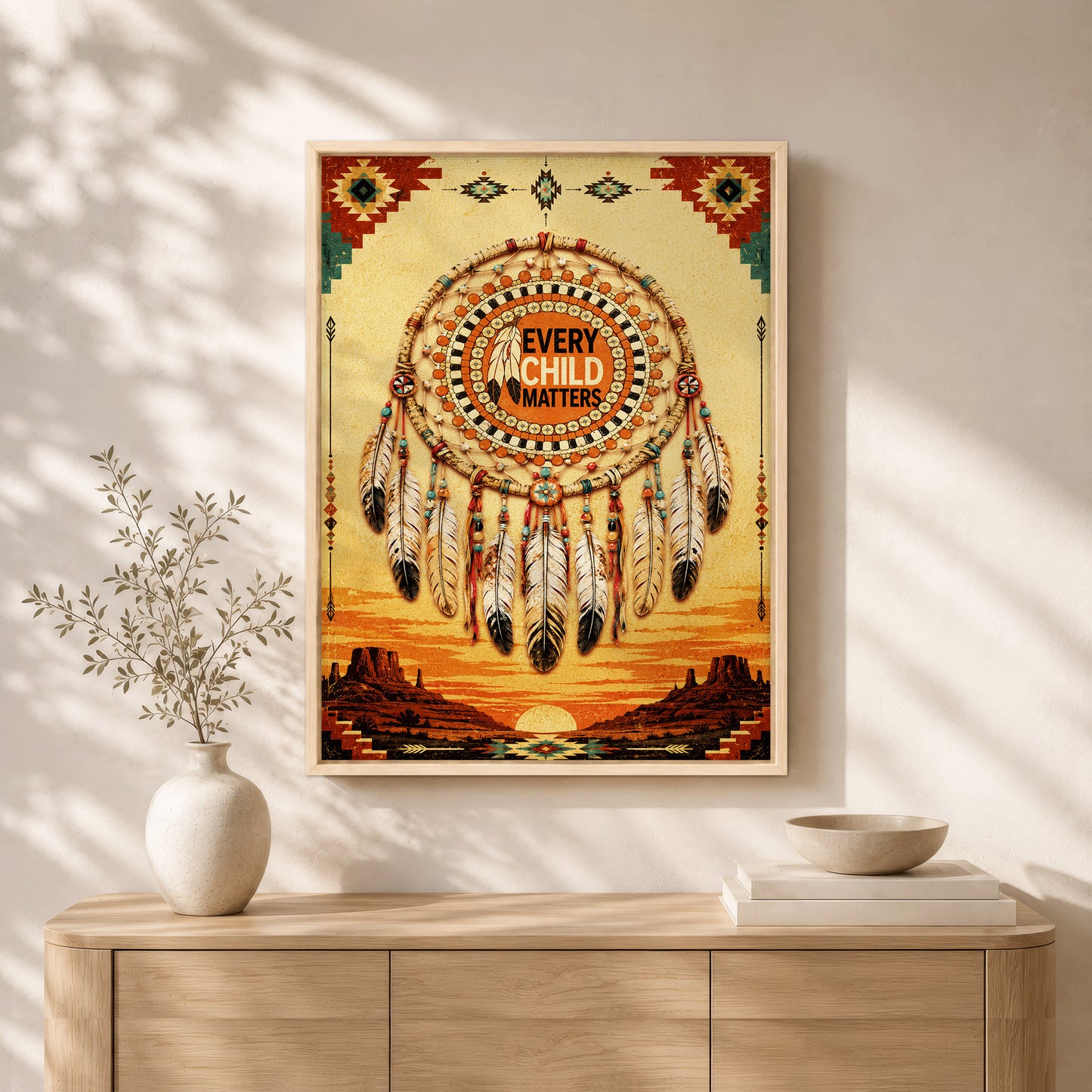 Every Child Matters Dreamcatcher Wall Art- Boho Canvas Print Gift