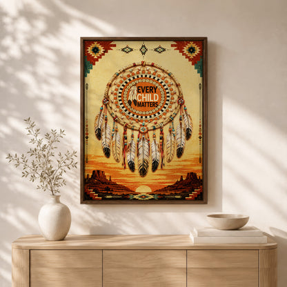 Every Child Matters Dreamcatcher Wall Art- Boho Canvas Print Gift