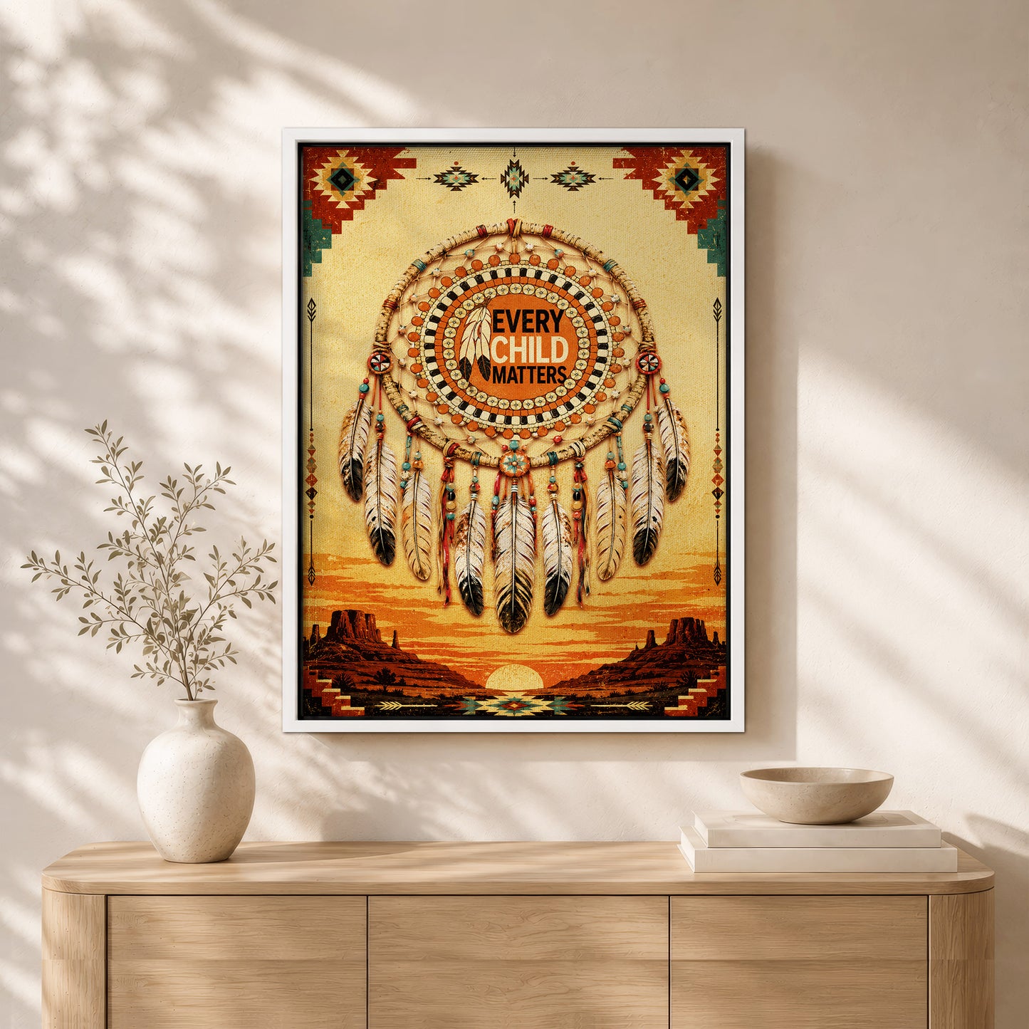 Every Child Matters Dreamcatcher Wall Art- Boho Canvas Print Gift