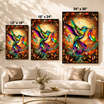 Every Child Matters Hummingbird Canvas - Indigenous Wall Art
