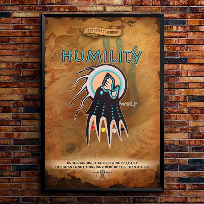 The Seven Sacred Laws - Humility Native American Poster/Canvas