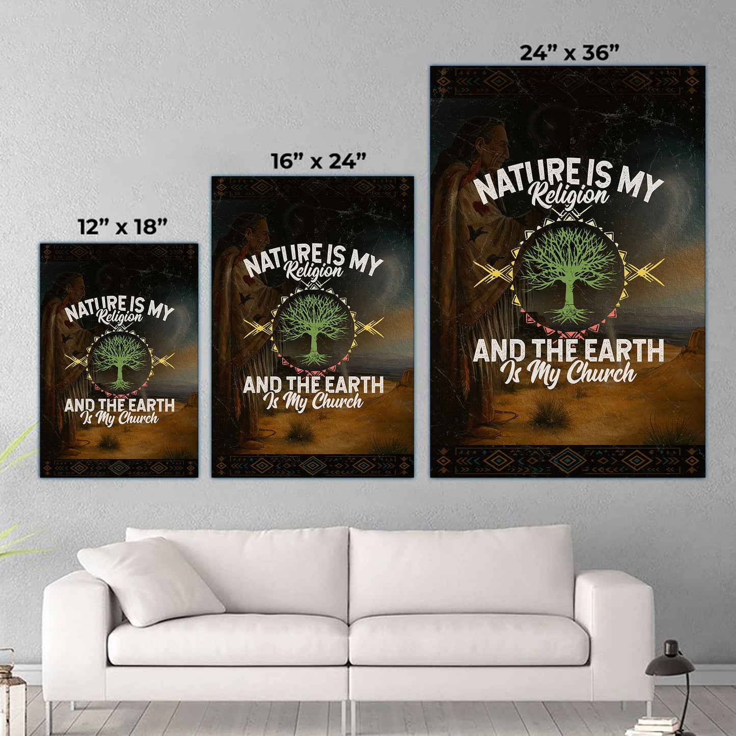 Nature Is My Religion And The Earth Is My Church Poster/Canvas