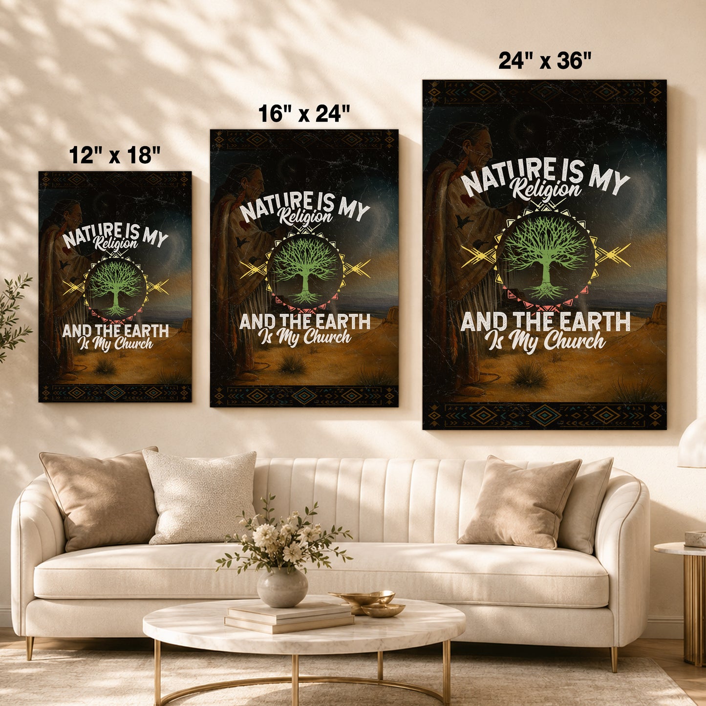Nature Is My Religion And The Earth Is My Church Poster/Canvas