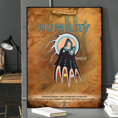 The Seven Sacred Laws - Humility Native American Poster/Canvas