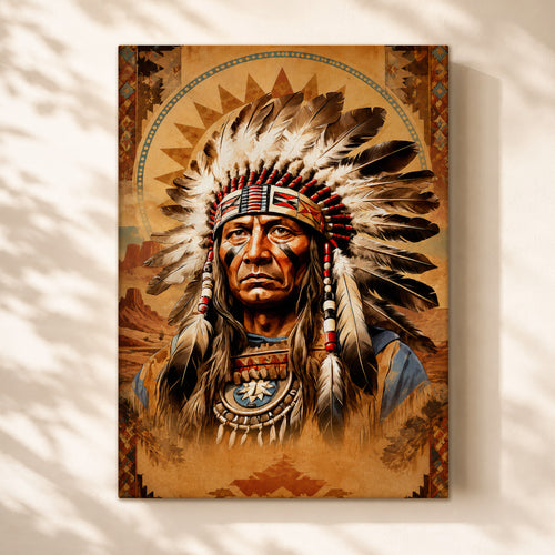 Indigenous Wisdom Canvas Print - Native American Inspired Home Decor