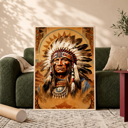 Indigenous Wisdom Canvas Print - Native American Inspired Home Decor