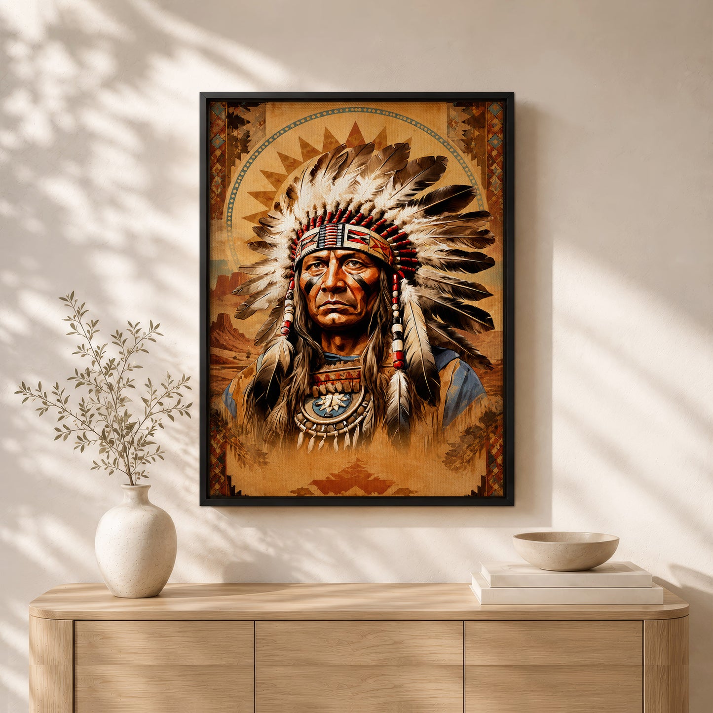Indigenous Wisdom Canvas Print - Native American Inspired Home Decor