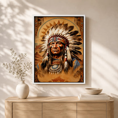 Indigenous Wisdom Canvas Print - Native American Inspired Home Decor
