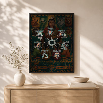 The Seven Sacred Laws Native American Indigenous Culture Poster/Canvas