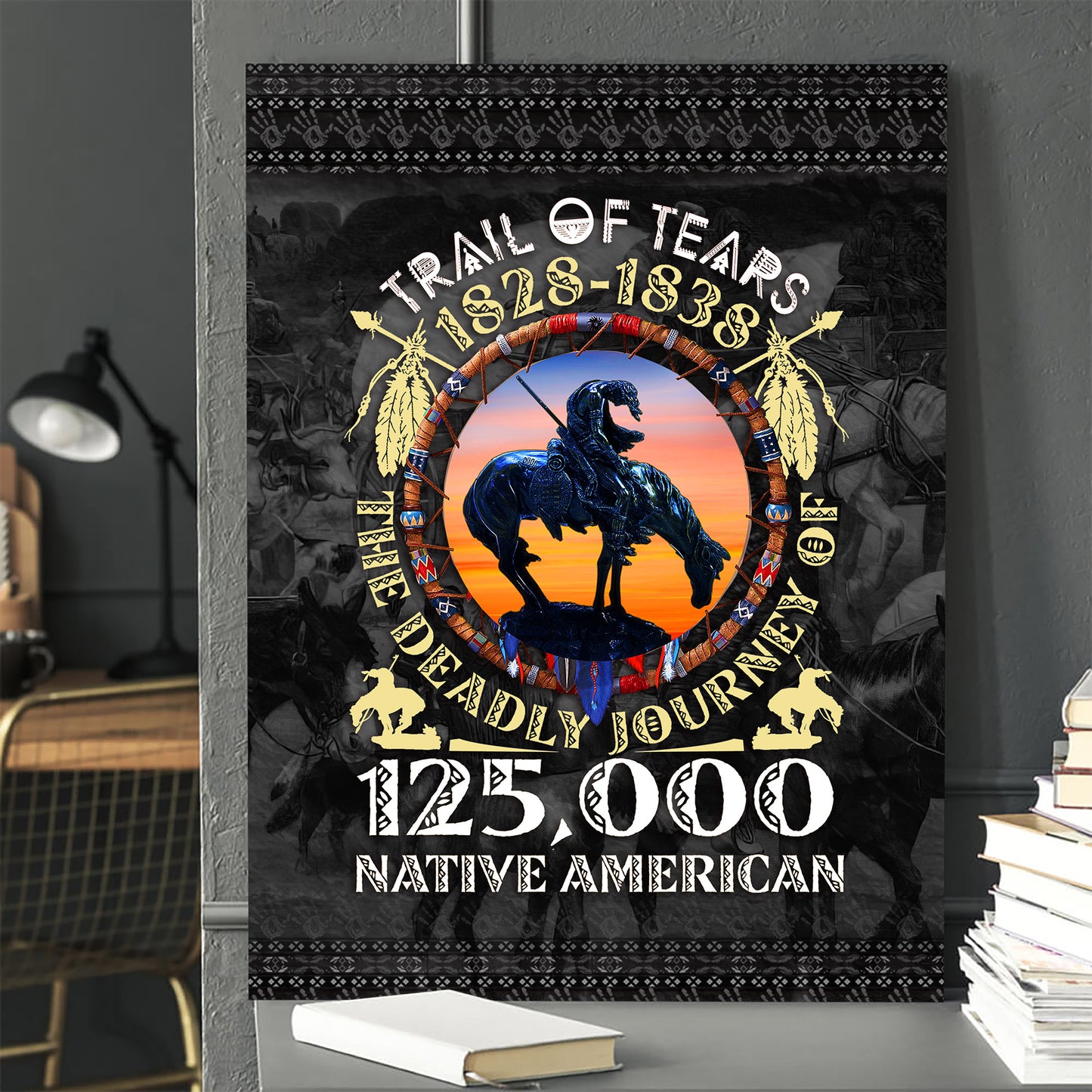 Trail of Tears Memorial 125,000 Native Americans Lost Poster/Canvas