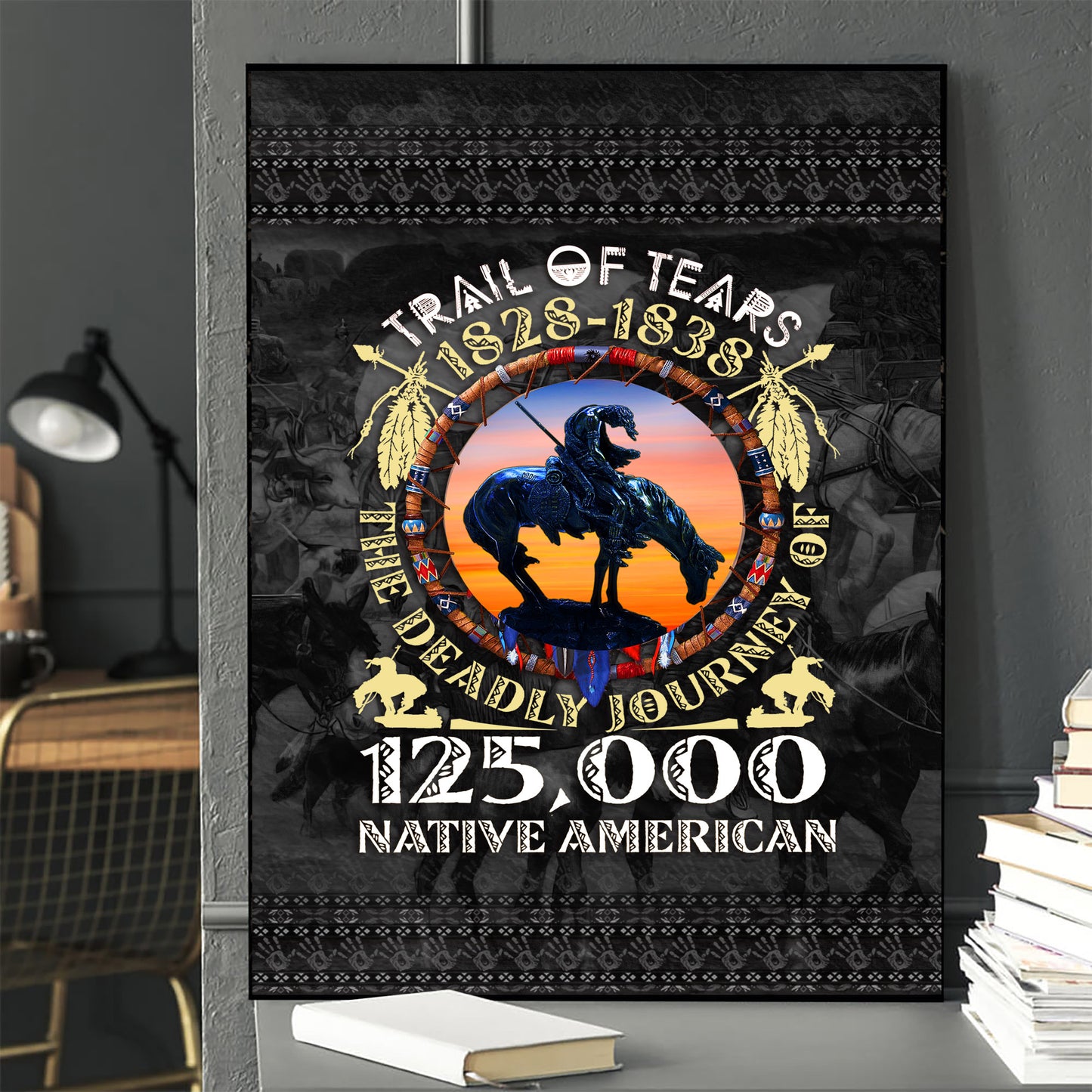 Trail of Tears Memorial 125,000 Native Americans Lost Poster/Canvas