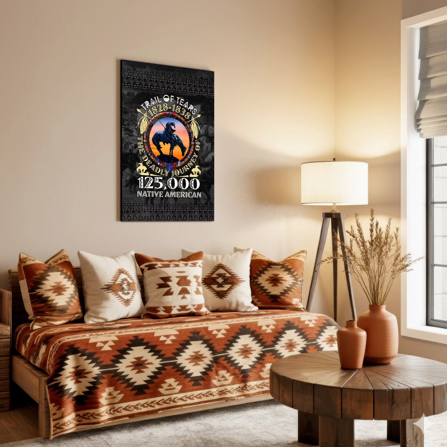 Trail of Tears Memorial 125,000 Native Americans Lost Poster/Canvas