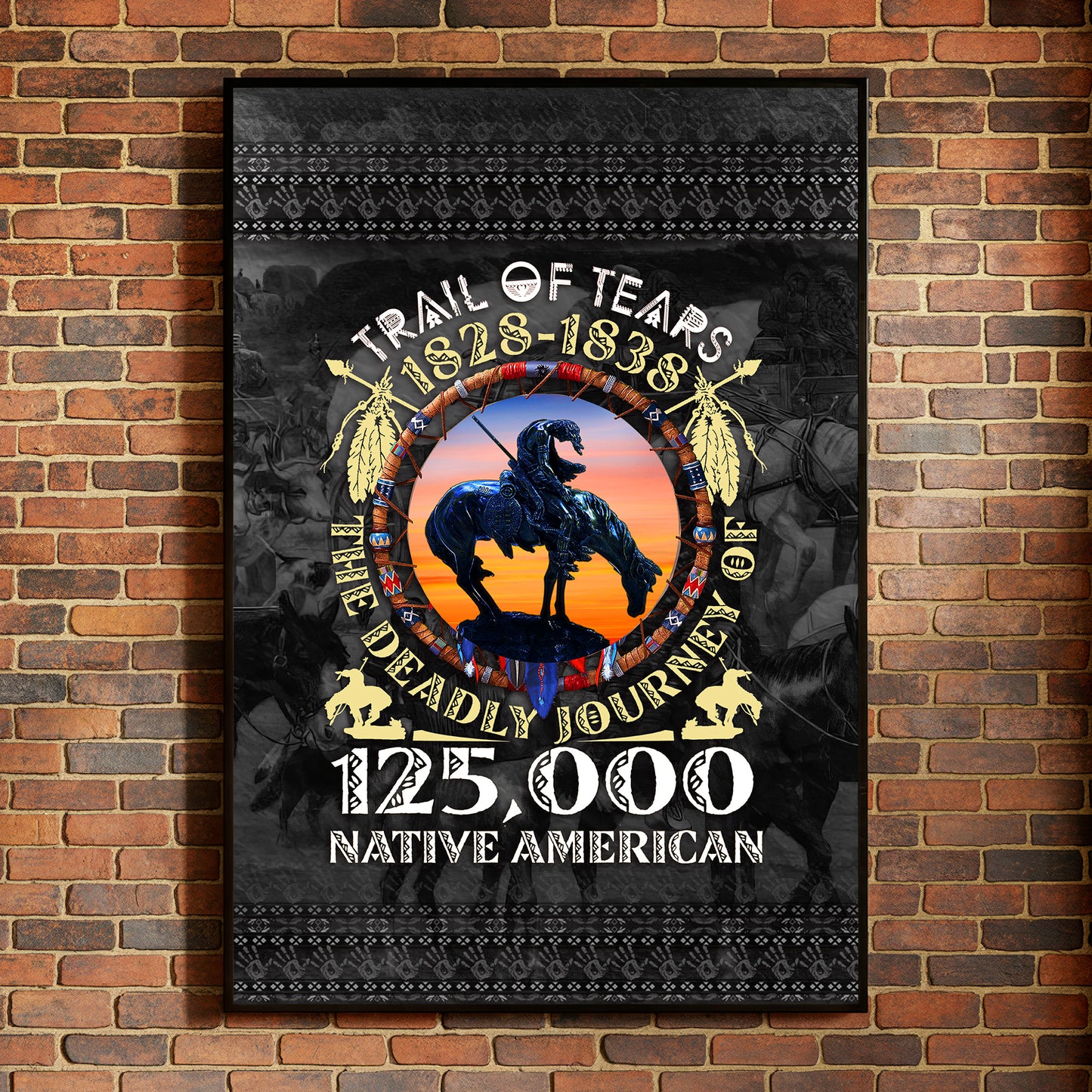 Trail of Tears Memorial 125,000 Native Americans Lost Poster/Canvas