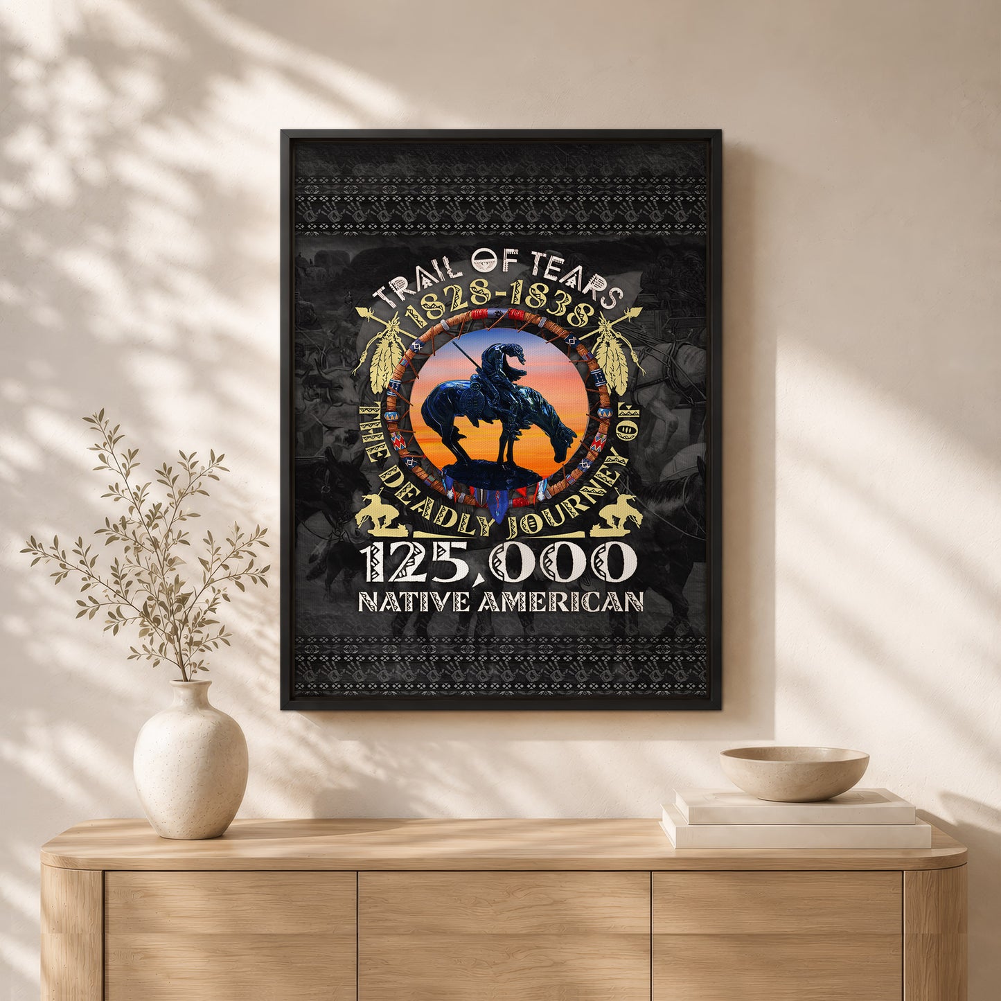 Trail of Tears Memorial 125,000 Native Americans Lost Poster/Canvas