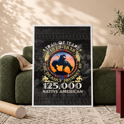 Trail of Tears Memorial 125,000 Native Americans Lost Poster/Canvas