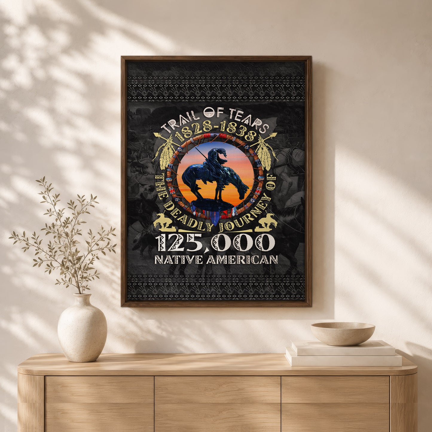 Trail of Tears Memorial 125,000 Native Americans Lost Poster/Canvas