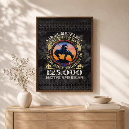 Trail of Tears Memorial 125,000 Native Americans Lost Poster/Canvas