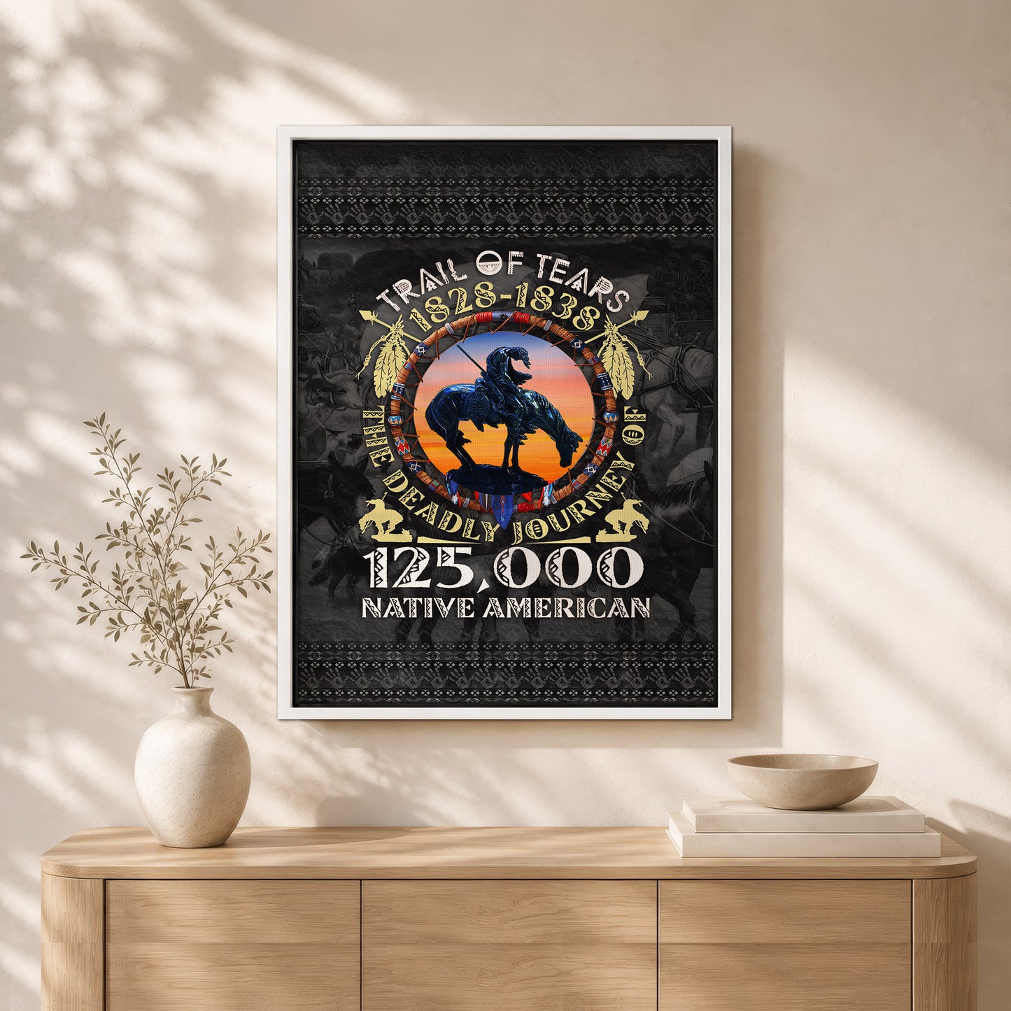 Trail of Tears Memorial 125,000 Native Americans Lost Poster/Canvas