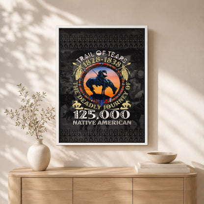 Trail of Tears Memorial 125,000 Native Americans Lost Poster/Canvas