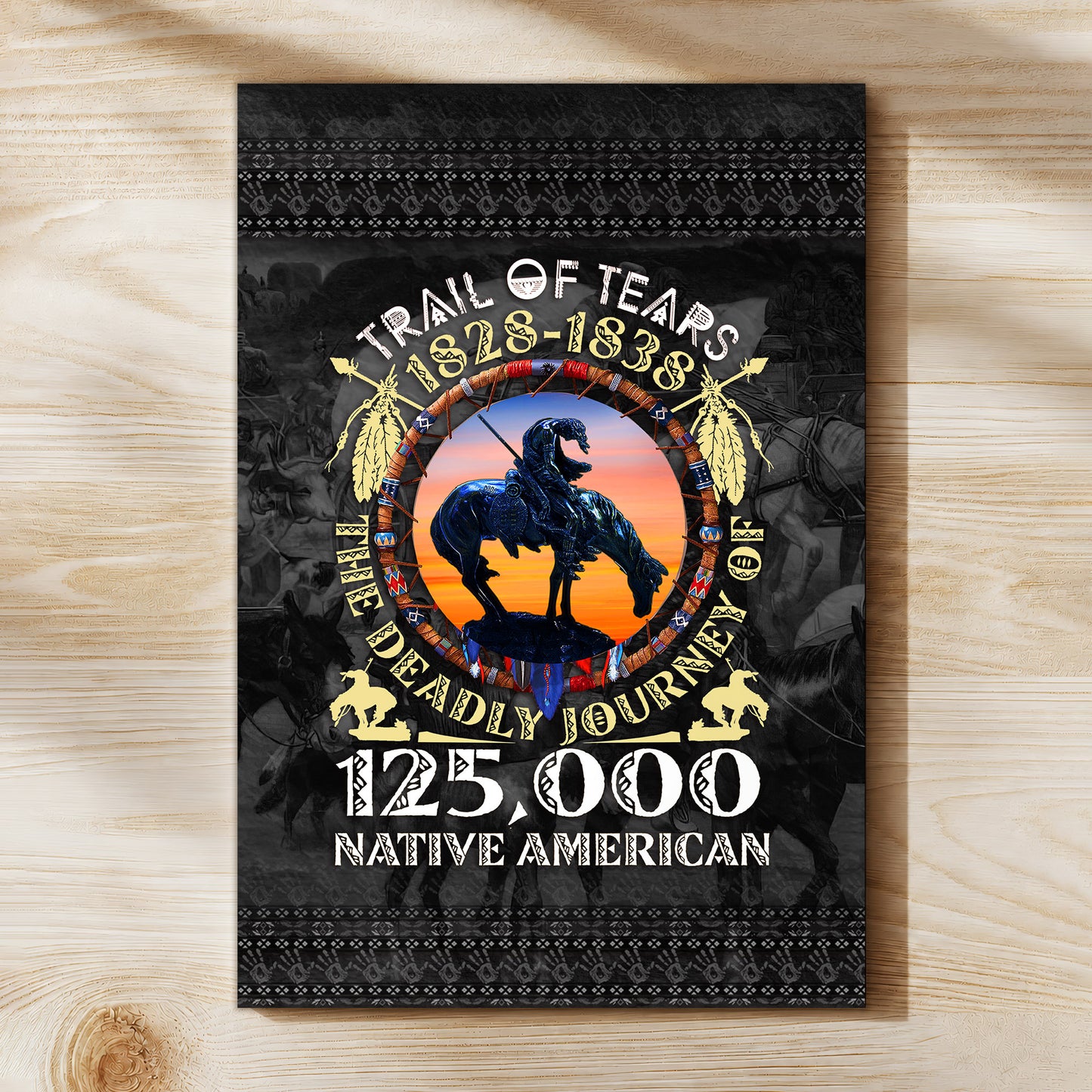 Trail of Tears Memorial 125,000 Native Americans Lost Poster/Canvas