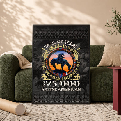 Trail of Tears Memorial 125,000 Native Americans Lost Poster/Canvas