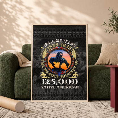Trail of Tears Memorial 125,000 Native Americans Lost Poster/Canvas