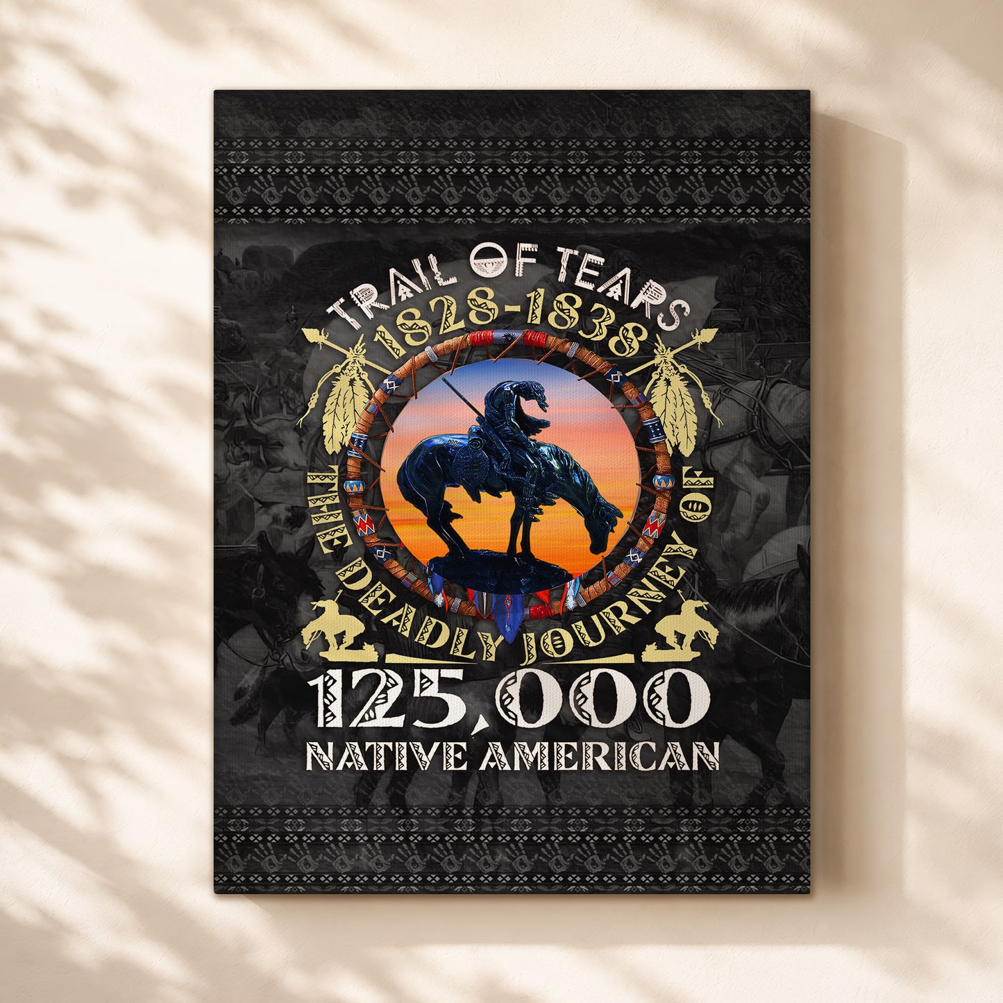 Trail of Tears Memorial 125,000 Native Americans Lost Poster/Canvas