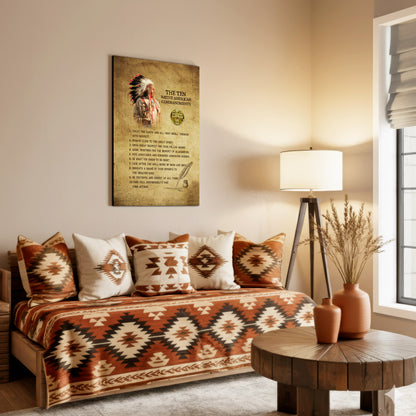 The Ten Native American Commandments Of Chief Poster
