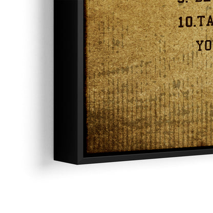 The Ten Native American Commandments Of Chief Poster