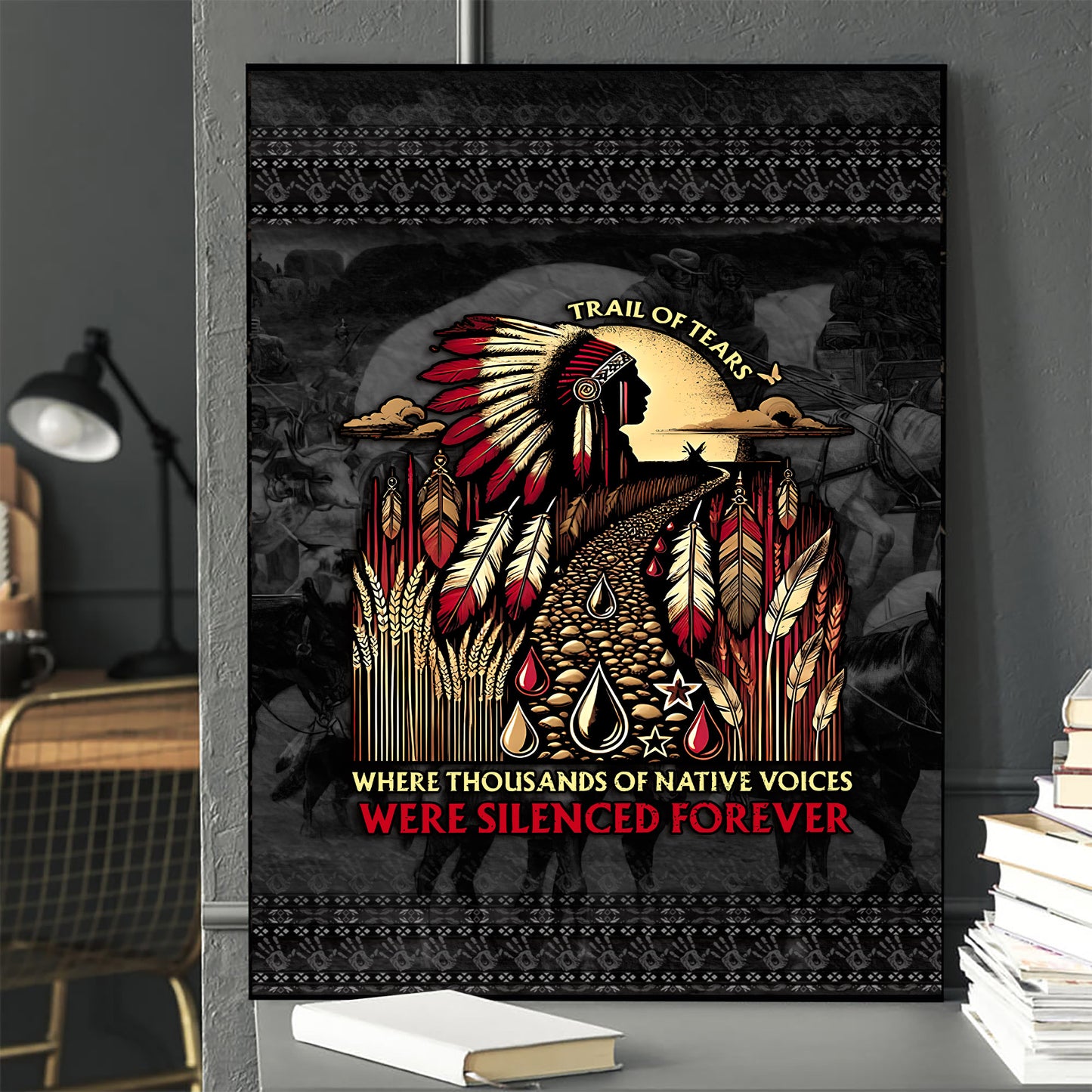 Where Thousands Of Native Chief Poster/Canvas