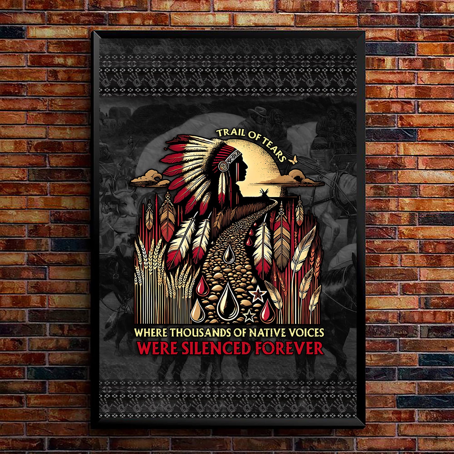 Where Thousands Of Native Chief Poster/Canvas