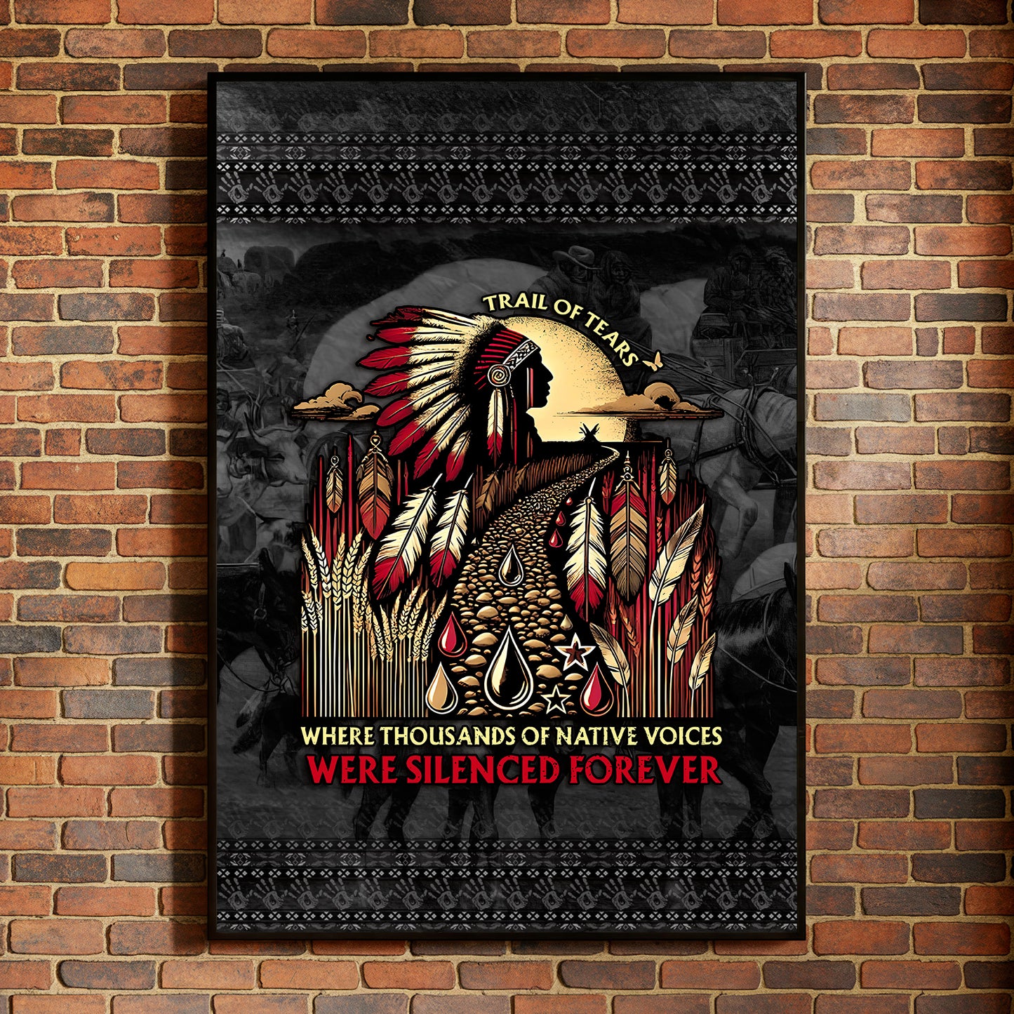 Where Thousands Of Native Chief Poster/Canvas