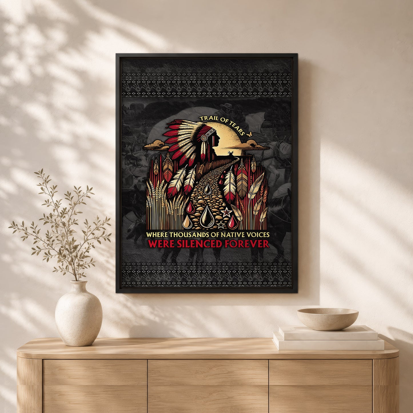 Where Thousands Of Native Chief Poster/Canvas