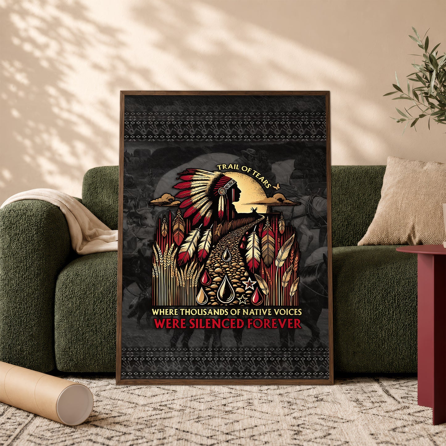Where Thousands Of Native Chief Poster/Canvas