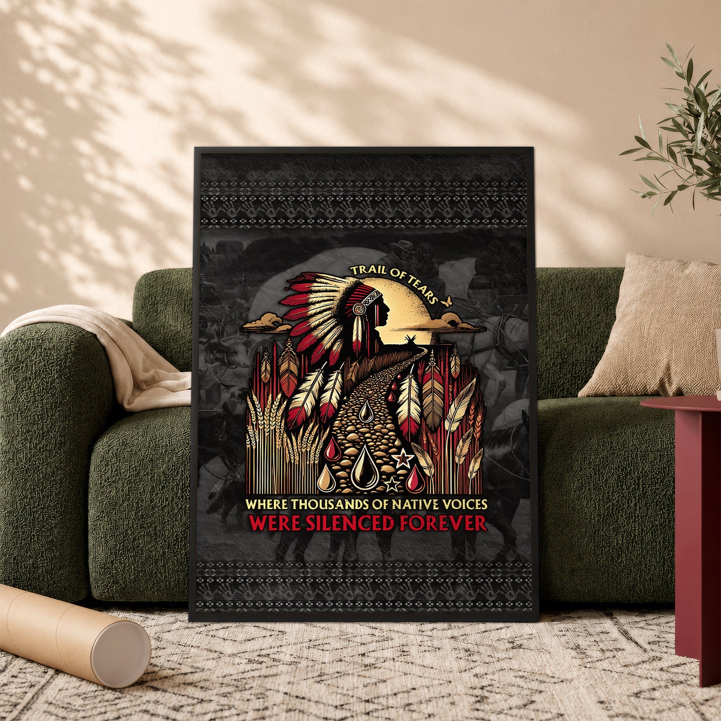 Where Thousands Of Native Chief Poster/Canvas