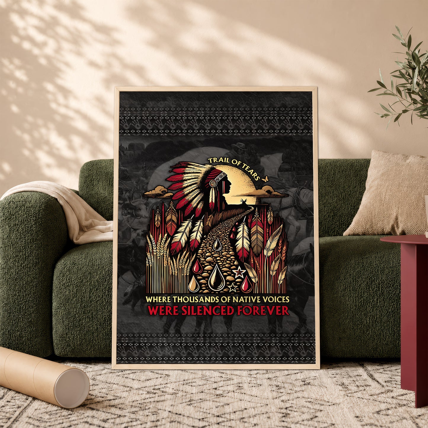 Where Thousands Of Native Chief Poster/Canvas