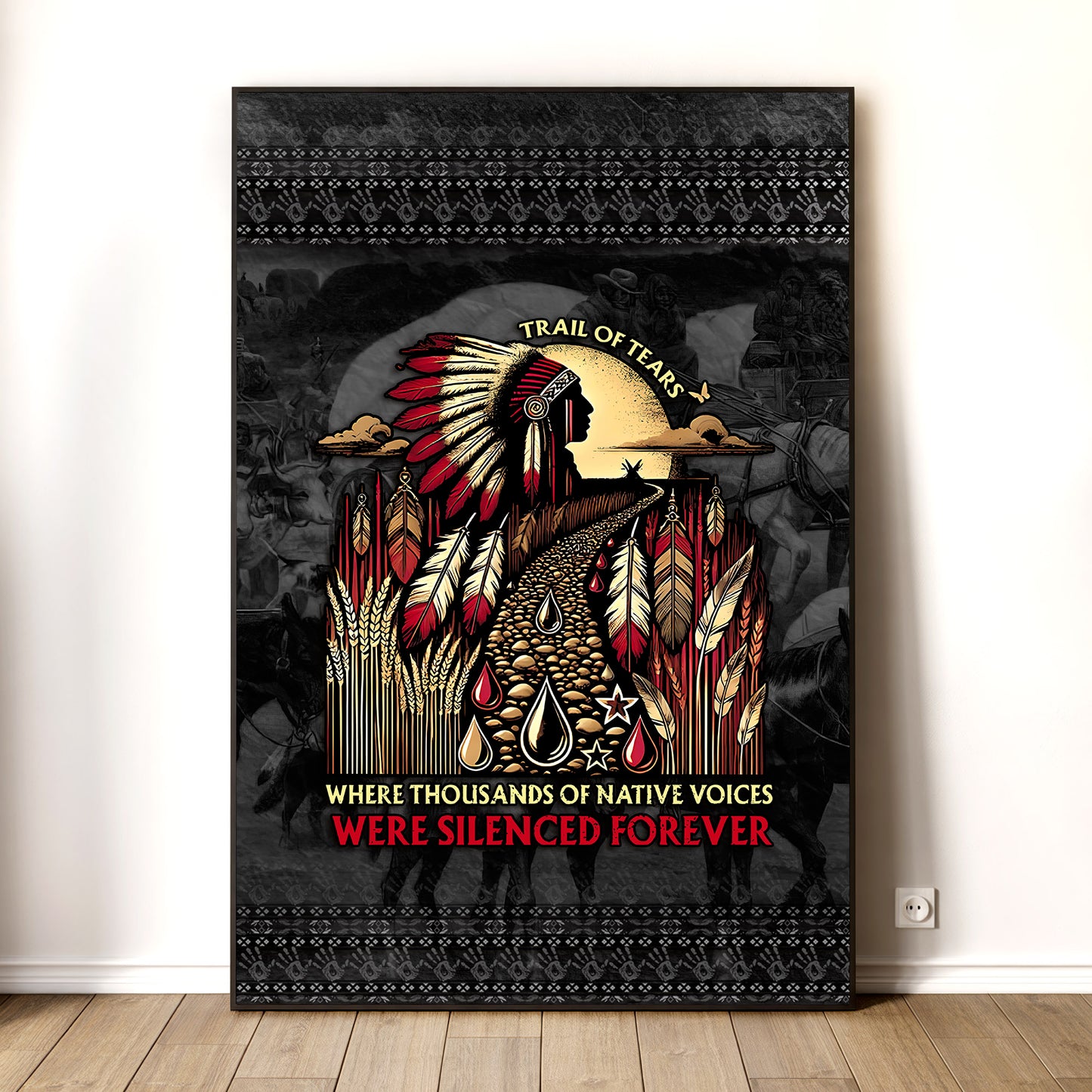 Where Thousands Of Native Chief Poster/Canvas