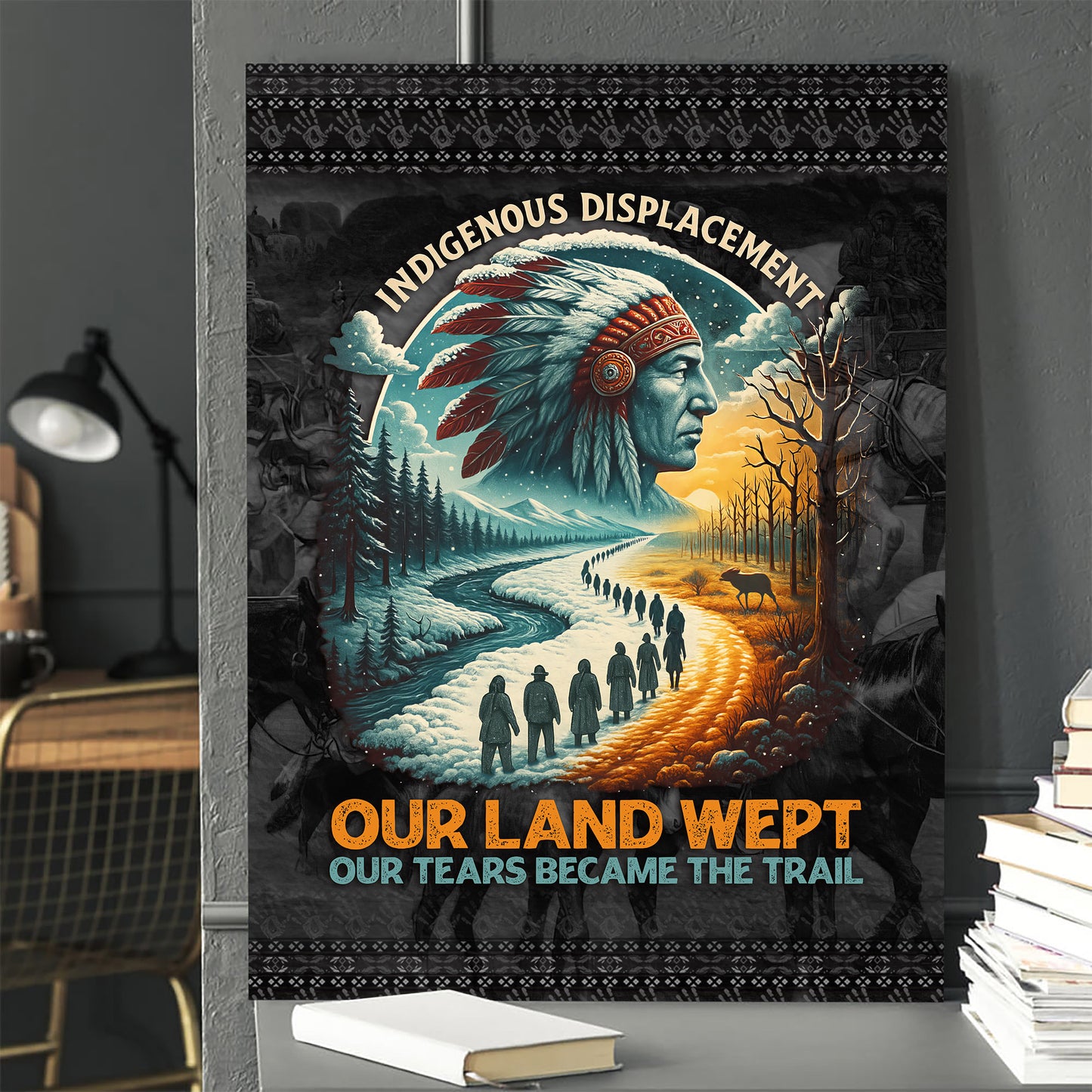 Our Land Wept Indigenous Displacement Trail of Tears Wall Art Poster