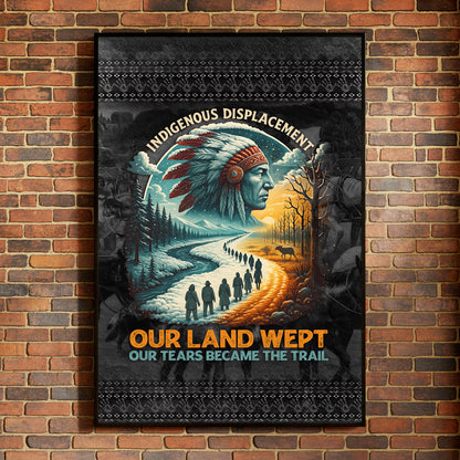 Our Land Wept Indigenous Displacement Trail of Tears Wall Art Poster/Canvas