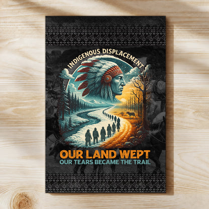 Our Land Wept Indigenous Displacement Trail of Tears Wall Art Poster/Canvas