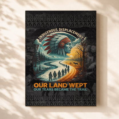Our Land Wept Indigenous Displacement Trail of Tears Wall Art Poster/Canvas